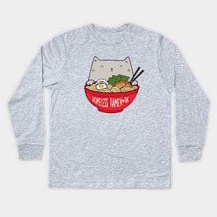 Hopeless Ramen-tic Cat Kids Long Sleeve T-Shirt